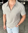 The Mass Fermuarlı Tshirt Gri