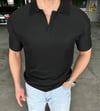 The Mass hemşire Yaka Tshirt Siyah