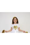 Gold Kalpli Pullu Kız Çocuk T-shirt 23 Nisan 29 Ekim 10 Kasim 19 Mayis Gösteri Kiyafetleri