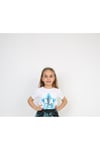 Turkuaz Pullu Yıldız Kız Çocuk T-shirt 23 Nisan 29 Ekim 10 Kasım 19 Mayıs Gösteri Kıyafetleri