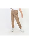 UNISEX BASKISIZ DÜZ LASTİKLİ BEJ EŞOFMAN ALTI