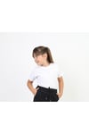 UNİSEX ÜST GİYİM BEYAZ BASKISIZ BİSİKLET YAKA TİŞÖRT OKUL TİŞÖRTÜ