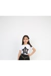 Yıldız Pullu Siyah Kız Çocuk T-shirt 23 Nisan 29 Ekim 10 Kasım 19 Mayıs Gösteri Kıyafetleri