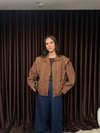 Drop Detaylı Gabardin Ceket Kahve