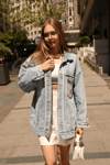 İnci Detaylı Denim Ceket