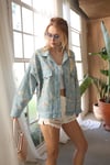 İthal Lillesol Denim İşlemeli Ceket