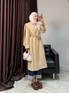 NOA ŞAL DETAYLI TRENÇKOT BEJ