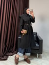 Noa Şal Detaylı Trençkot Siyah