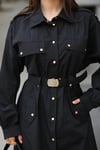 Poplin Elbise Siyah