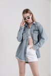 Taşlı Denim Ceket