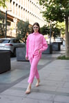Taşlı Olivia Takım Pembe