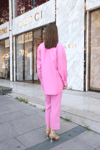 Taşlı Olivia Takım Pembe