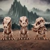 Three Wise Tyrannosaurus Rex Skeletons 9.3cm