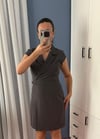 ETEĞİ PİLE DETAYLI ELBİSE