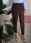 KEMERİ DETAYLI PANTOLON KAHVE