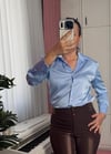 SATEN GÖMLEK MAVİ