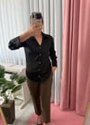 SATEN GÖMLEK SİYAH