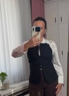 ZARİF KESİM YELEK SİYAH