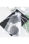 100 Adet Büzgülü Tüllü Kına Kesesi Düğün Organizer Kese Lavanta, Nikah Şekeri Kesesi 9x12 beyaz