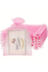 100 Adet Büzgülü Tüllü Kına Kesesi Düğün Organizer Kese Lavanta, Nikah Şekeri Kesesi 11x16