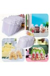 100 Adet Büzgülü Tüllü Kına Kesesi Düğün Organizer Kese Lavanta, Nikah Şekeri Kesesi 9x12 beyaz
