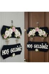 %100 Keçe El Yapımı Çiçekli Kapı Süsü (45 cm)