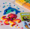 24 Renk Midi Ütü Boncuğu Seti Silindir Boncuk Hama Boncuk Fuse Beads Piksel Sanatı El Sanatları Boncuk Kutulu, Midi Fuse Beads Set, Pixel Art Hama Boncuk, Çocuk ve Yetişkin Hobi Boncuk Seti Kutulu