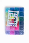 24 Renk Midi Ütü Boncuğu Seti Silindir Boncuk Hama Boncuk Fuse Beads Piksel Sanatı El Sanatları Boncuk Kutulu, Midi Fuse Beads Set, Pixel Art Hama Boncuk, Çocuk ve Yetişkin Hobi Boncuk Seti Kutulu