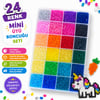 24 Renk Mini Ütü Boncuğu Seti Silindir Boncuk Hama Boncuk Fuse Beads Piksel Sanatı El Sanatları Boncuk Kutulu, Midi Fuse Beads Set, Pixel Art Hama Boncuk, Çocuk ve Yetişkin Hobi Boncuk Seti Kutulu