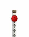 25mm Kırmızı Ahşap Düğme  25 Adet - Red Buttons Set, Wooden Button,  25 Pieces, 25mm