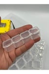 28 Bölmeli ( 7 Tane 4'lü ) Miyuki Boncuk Kutusu 10.5*17*2.5 Cm (KİLİT KAPAKLI) koza gift