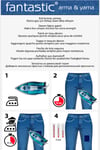 4'lü Paket Ütü Ile Yapışan Kot Arma Patch Kot Yaması, Onarım ve Dekoratif Kullanım için Denim, Jeans