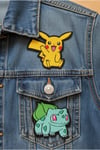 4'lü Pokemon Seti - Pikachu, Squirtle, Charmander, Bulbasaur Ütüyle Yapışan Dokuma Arma, Patch, Yama
