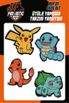 4'lü Pokemon Seti - Pikachu, Squirtle, Charmander, Bulbasaur Ütüyle Yapışan Dokuma Arma, Patch, Yama