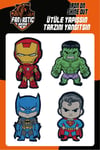 4'lü Süper Kahraman Arma Seti - Ütüyle Yapışan Dokuma Yama Patch - Iron Man, Hulk, Batman, Superman