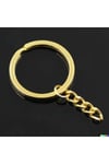 50 Adet Zincirli Anahtarlık Halkası Amigurumi Makrome Anahtarlık 2.5 Cm Gold – Anahtarlık