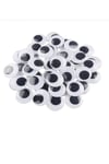 50'li Oynar Göz DIY Yapışkanlı Siyah 8mm