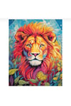 5D Elmas Taş İşleme Kiti 27x33 cm Aslan Desen