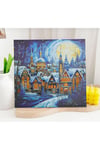 5D Elmas Taş İşleme Kiti 30x30 cm Noel Gece Işıkları Desen