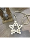 Ahşap Boncuk Yıldız 9x9 Cm Çocuk Bebek Odası Duvar Süsü Kapı Süsü 67