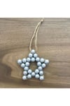 Ahşap Boncuk Yıldız 9x9 Cm Çocuk Bebek Odası Duvar Süsü Kapı Süsü 67gms