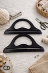 Ahşap Çanta Kulpu 25x12 cm – Örgü, Makrome ve El Yapımı Çanta Sapı