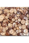 Ahşap Coconat Düğme 15 Mm (50 Adet)