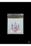 Bantlı Şeffaf Desenli Poşet Opp 10x10 Cm 95 Adet