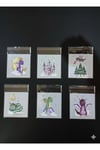 Bantlı Şeffaf Desenli Poşet Opp 10x10 Cm 95 Adet