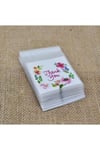 Bantlı Şeffaf Desenli Poşet Opp 7x7 Cm 95 Adet
