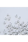 Beyaz Ahşap Küp Zar Alfabe Harf Takı Boncuğu 10 mm 1000 Adet