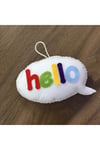Beyaz El Yapımı Keçe İşlemeli Konuşma Baloncuğu Bebek Odası Duvar Süsü 53cr
