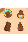 Capybara kadın broş, çocuk broş, iğneli broş, klipsli broş yaka broşu, çeket yaka iğnesi, mineli B75