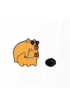 Capybara kadın broş, çocuk broş, iğneli broş, klipsli broş yaka broşu, çeket yaka iğnesi, mineli b78